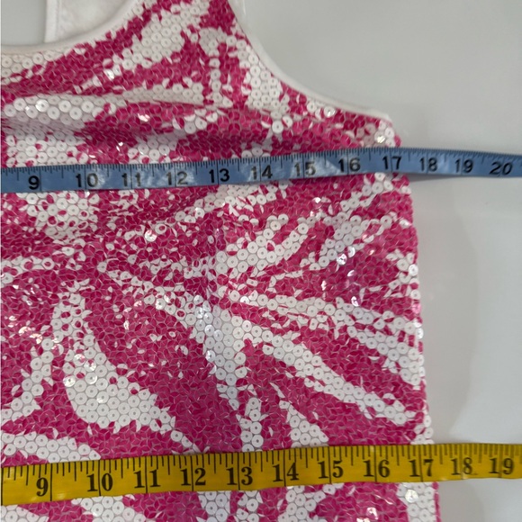 Lilly Pulitzer Airbella sequin shift dress  Pink &White Patterned Dress size 6 - Picture 8 of 12